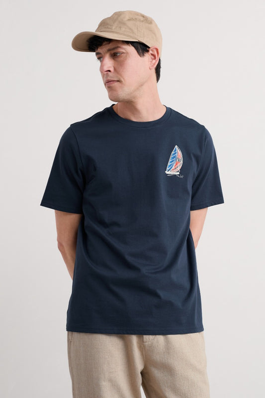 T-shirt en coton biologique Loggerhead pour homme