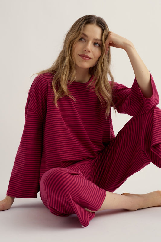 Pyjama en jersey à motif d'ombre d'arbre