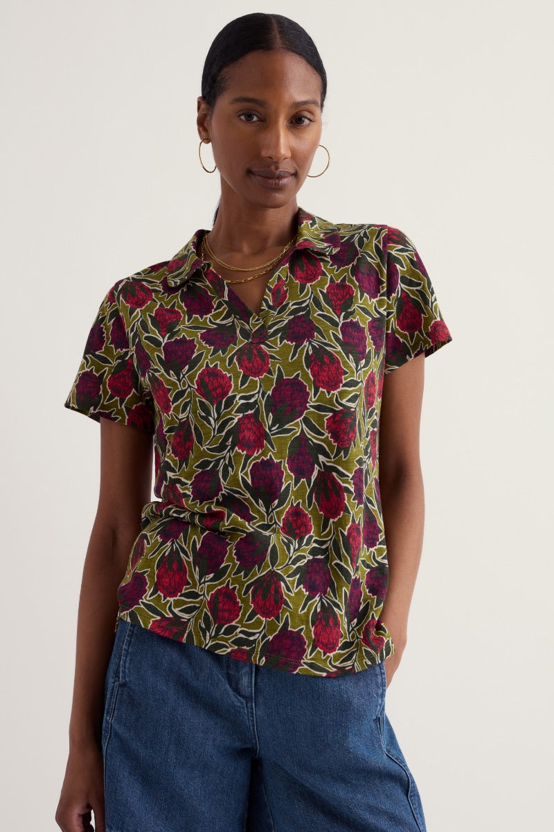 Camicia a maniche corte in jersey Wavecrest