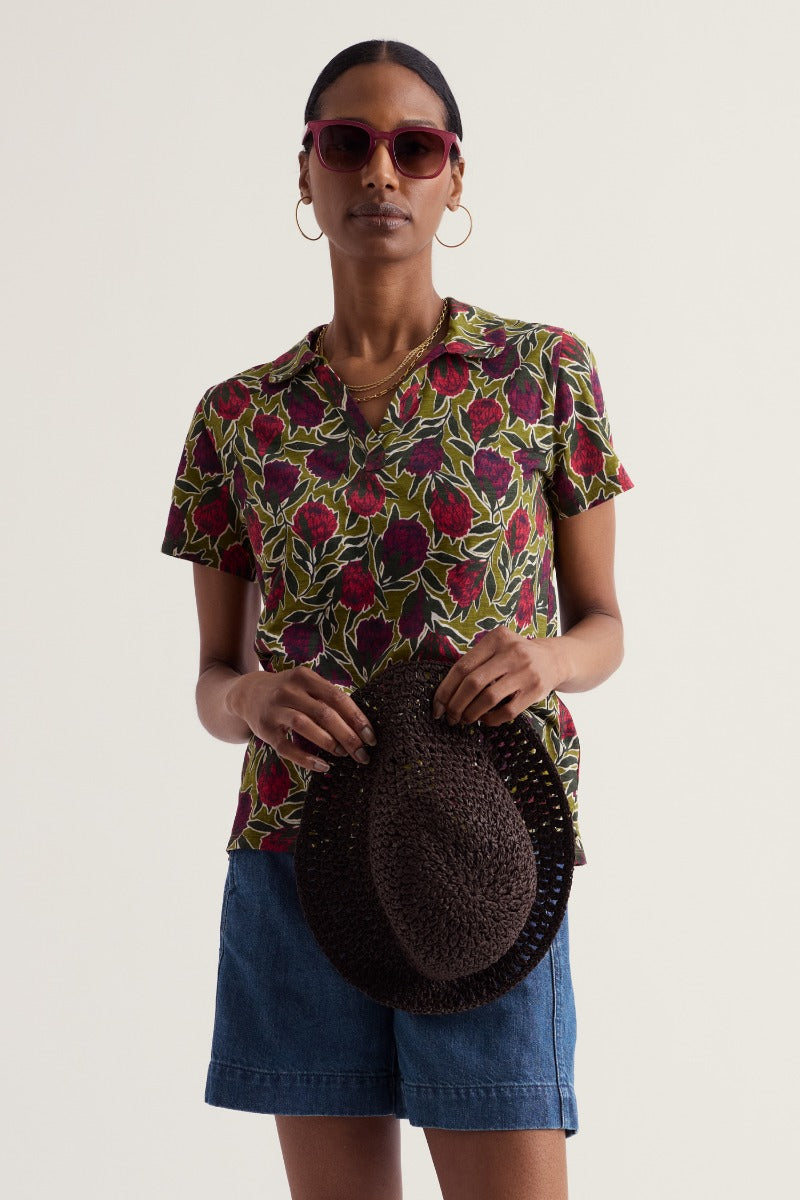 Camicia a maniche corte in jersey Wavecrest
