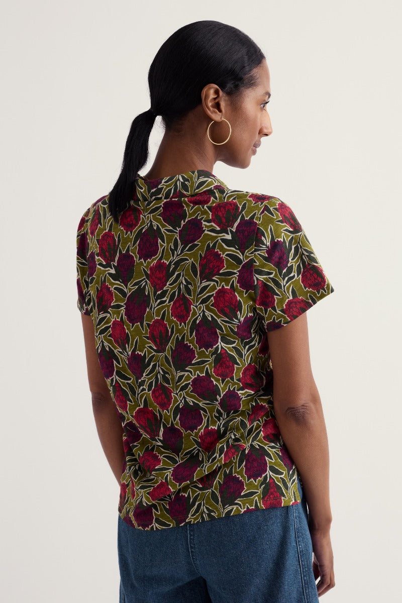 Camicia a maniche corte in jersey Wavecrest