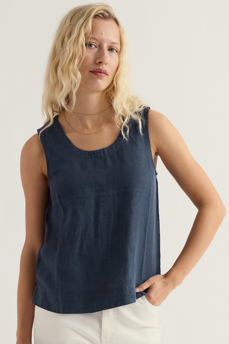Gilet en lin « Lighthouse Station »