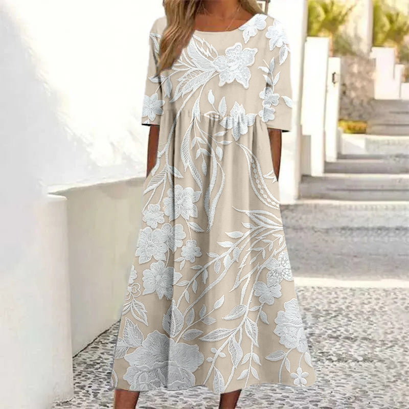 Robe Rétro Femme à Imprimé Floral