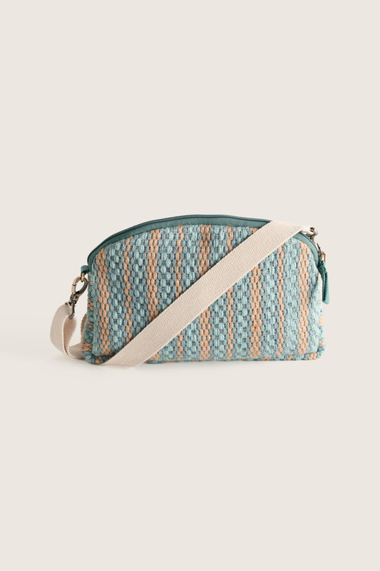 Sac bandoulière rayé en jute Flourish