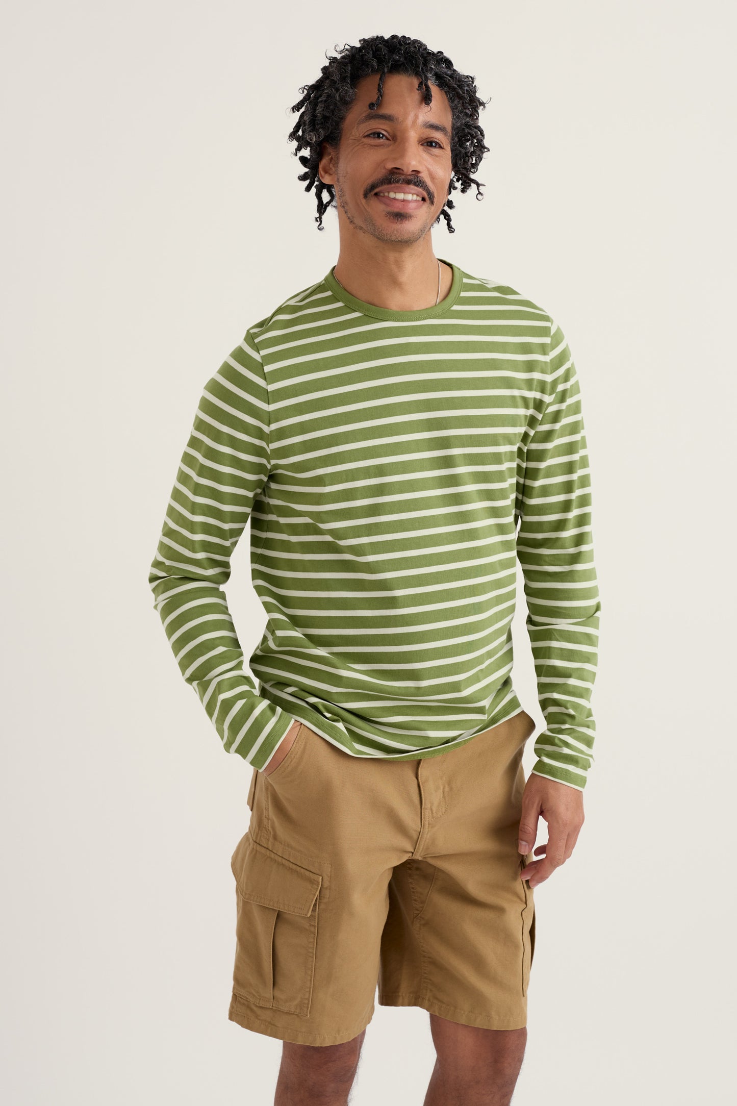 T-shirt Marin Ras-du-Cou pour Homme en Coton Biologique Certifié GOTS