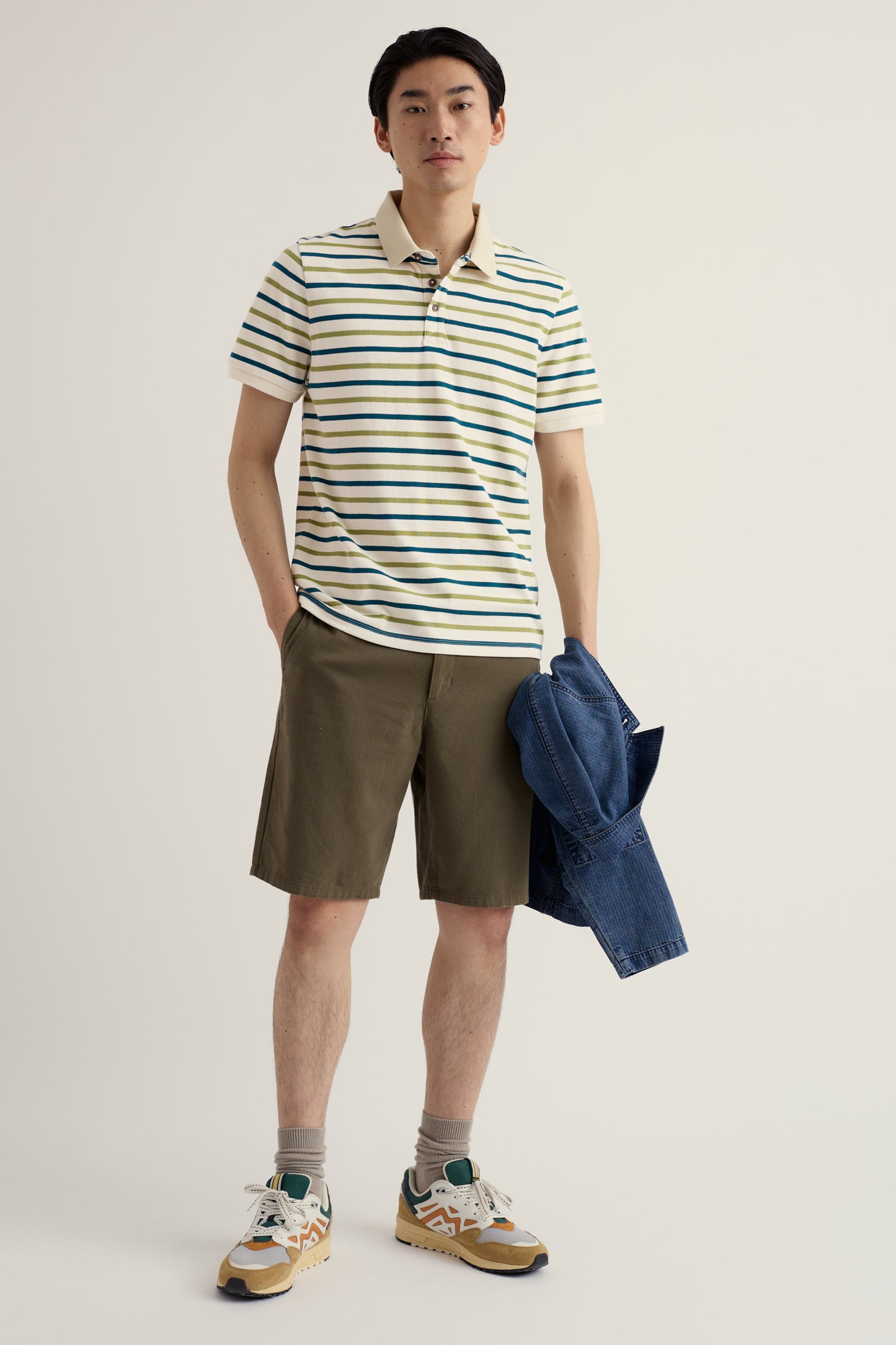 Polo rayé Balefire pour homme en coton biologique