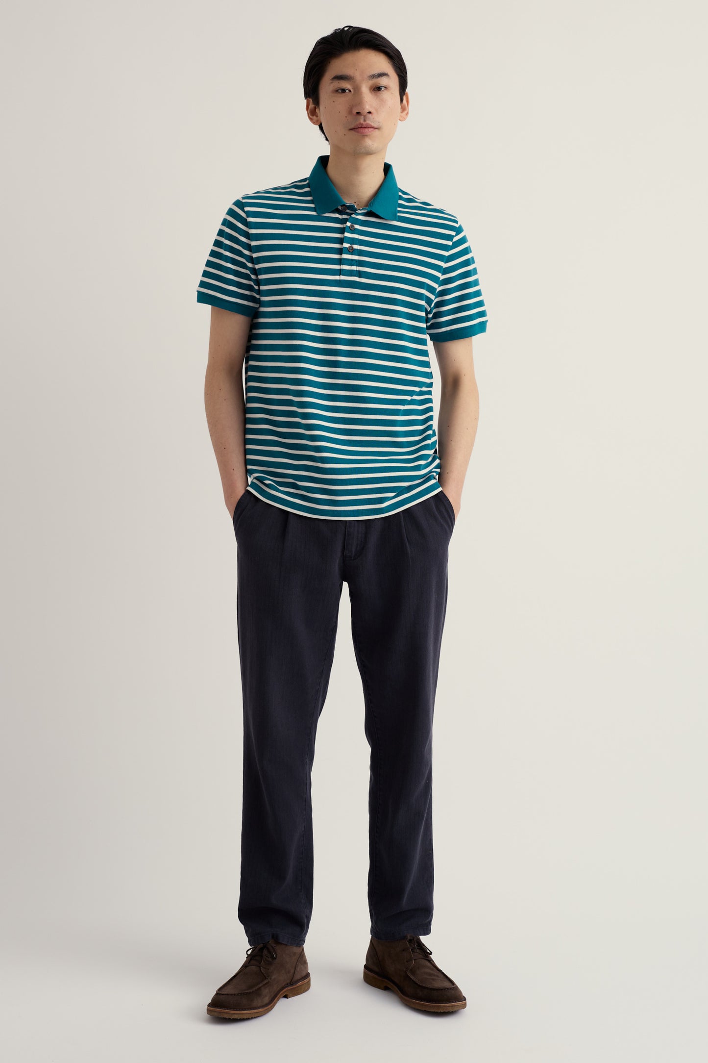 Polo rayé Balefire pour homme en coton biologique