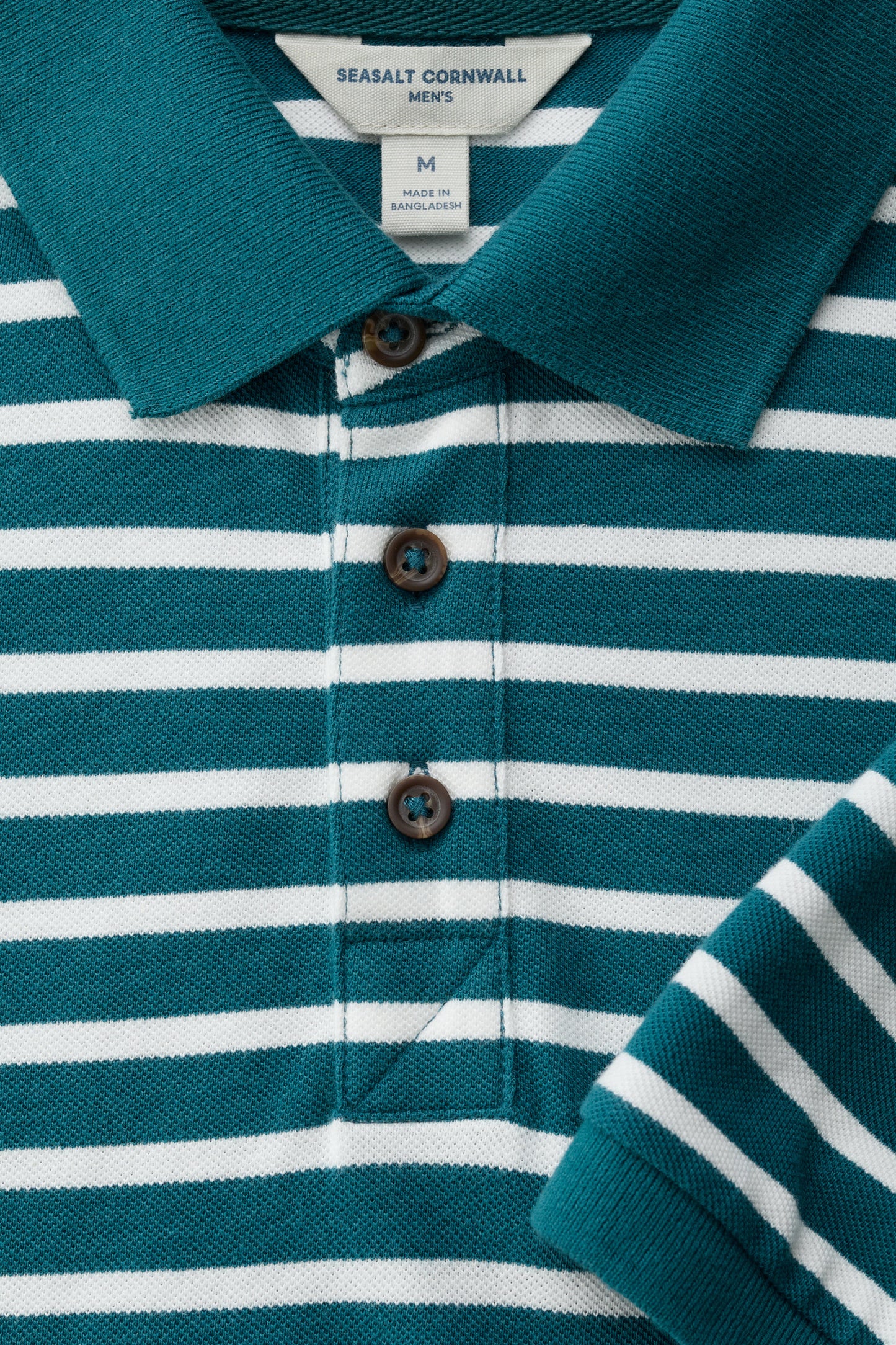 Polo rayé Balefire pour homme en coton biologique