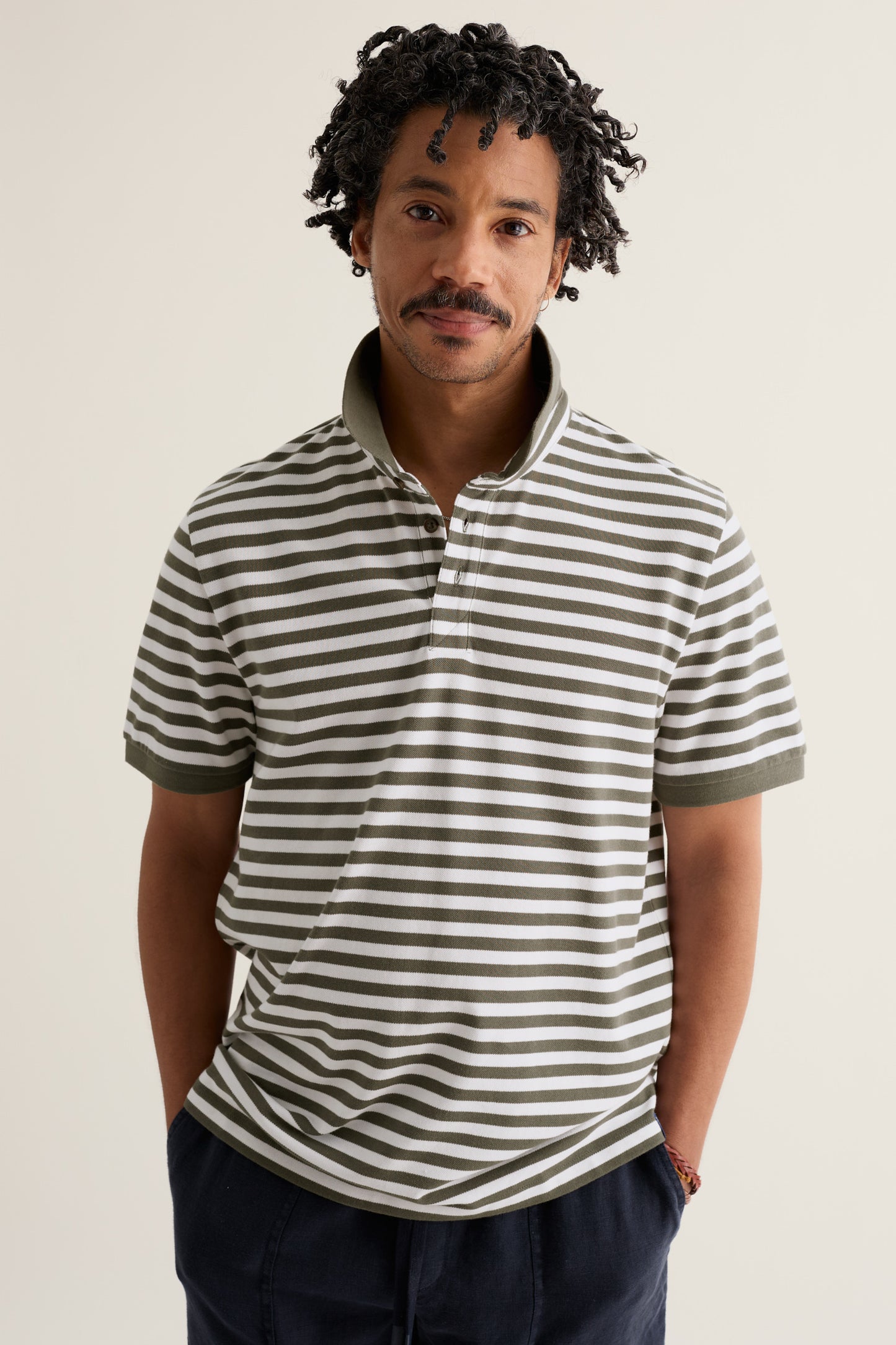 Polo rayé Balefire pour homme en coton biologique