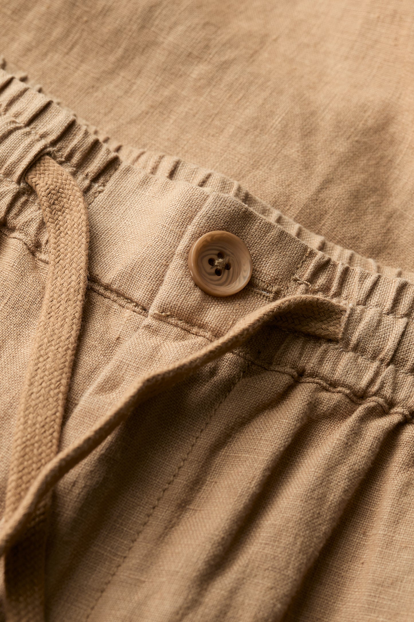 Pantalon en lin à taille nouée pour homme Crewman