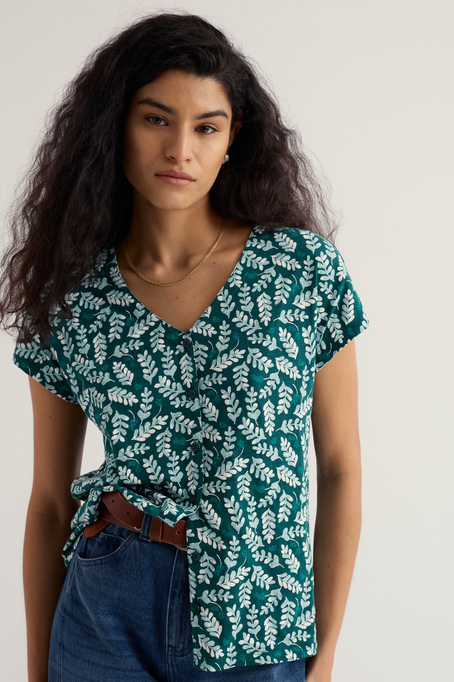 Top in jersey con scollo a V Studio Glass