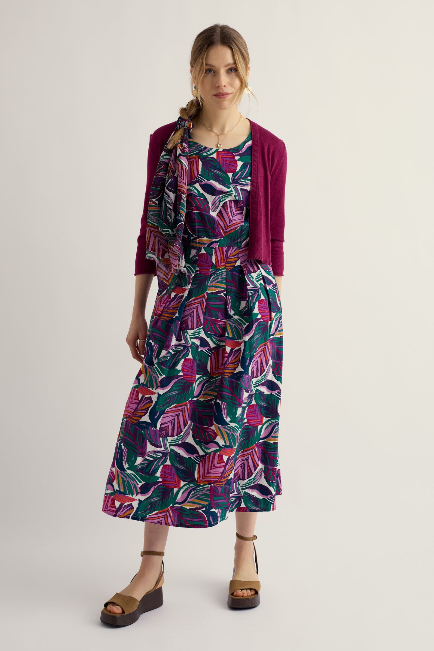 Robe midi évasée Belle