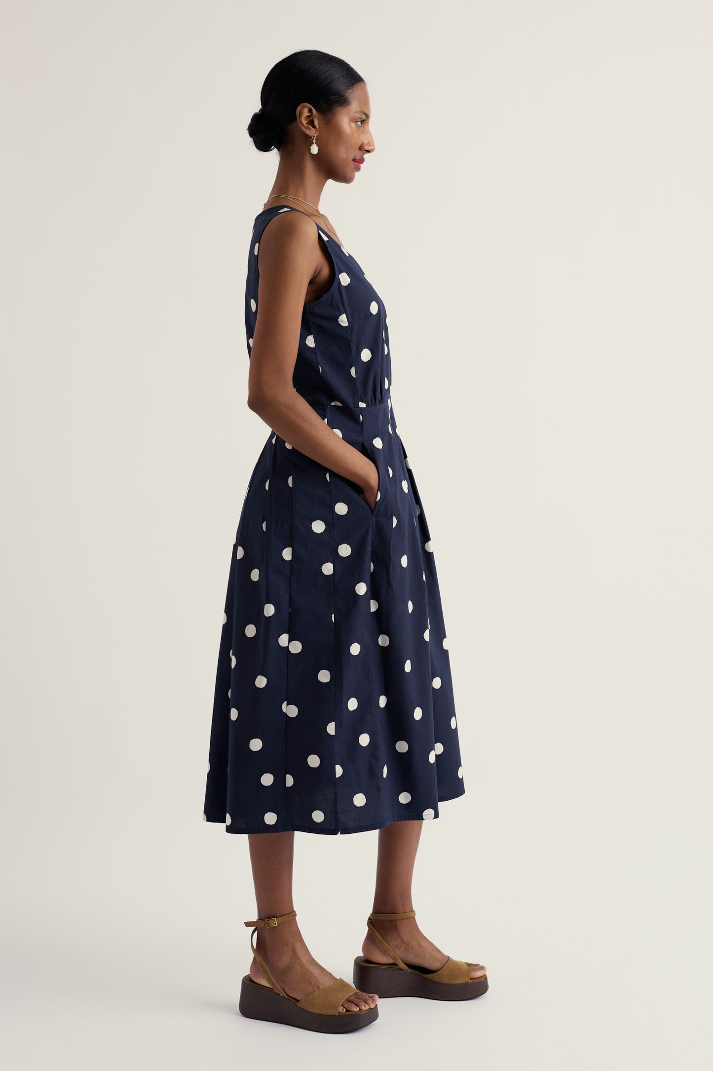 Robe midi évasée Belle