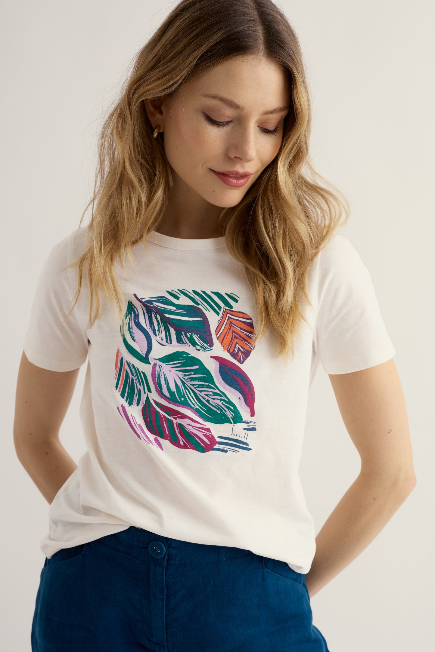 T-shirt en coton biologique à motif imprimé