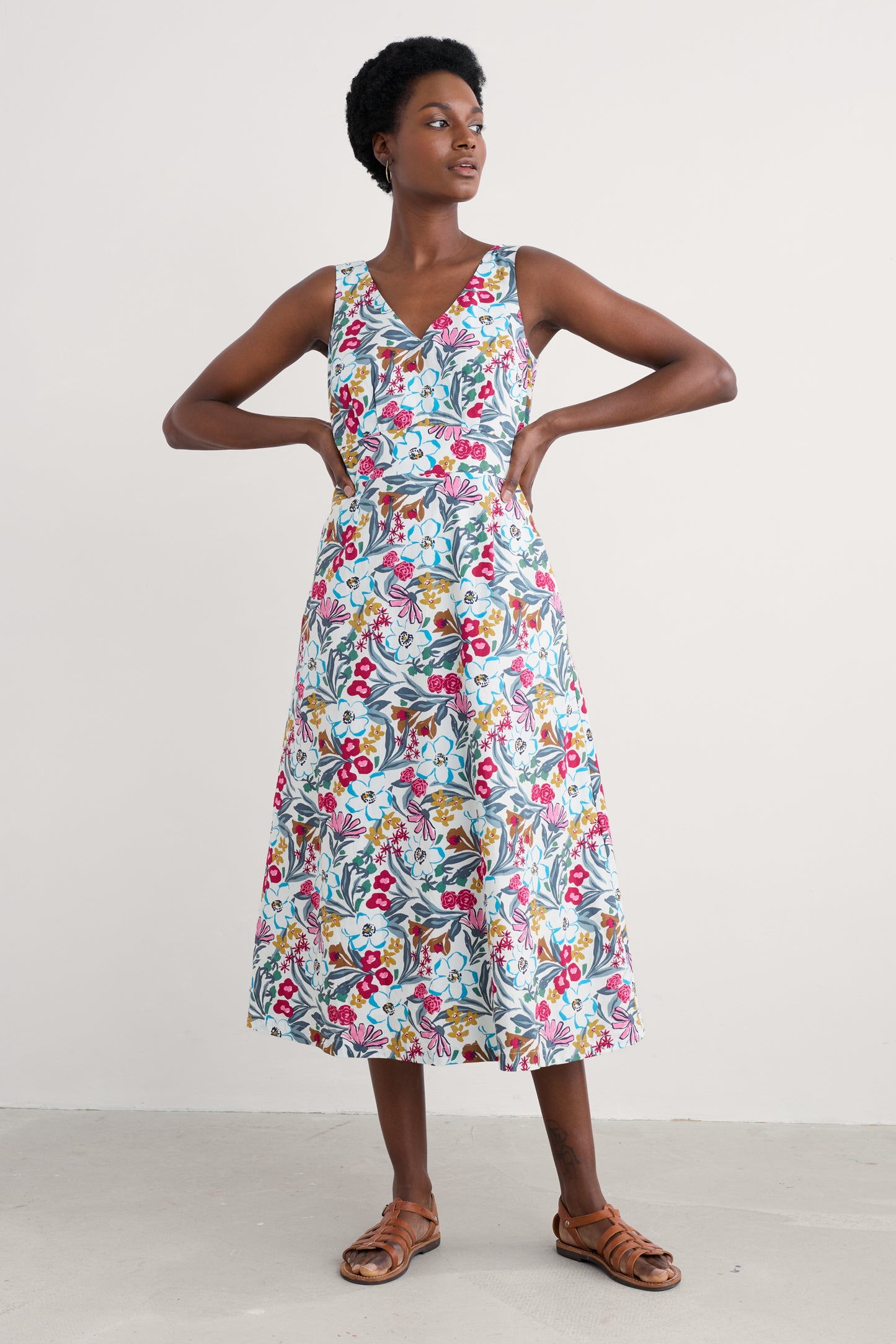 Robe sans manches à col en V Sky Beyond