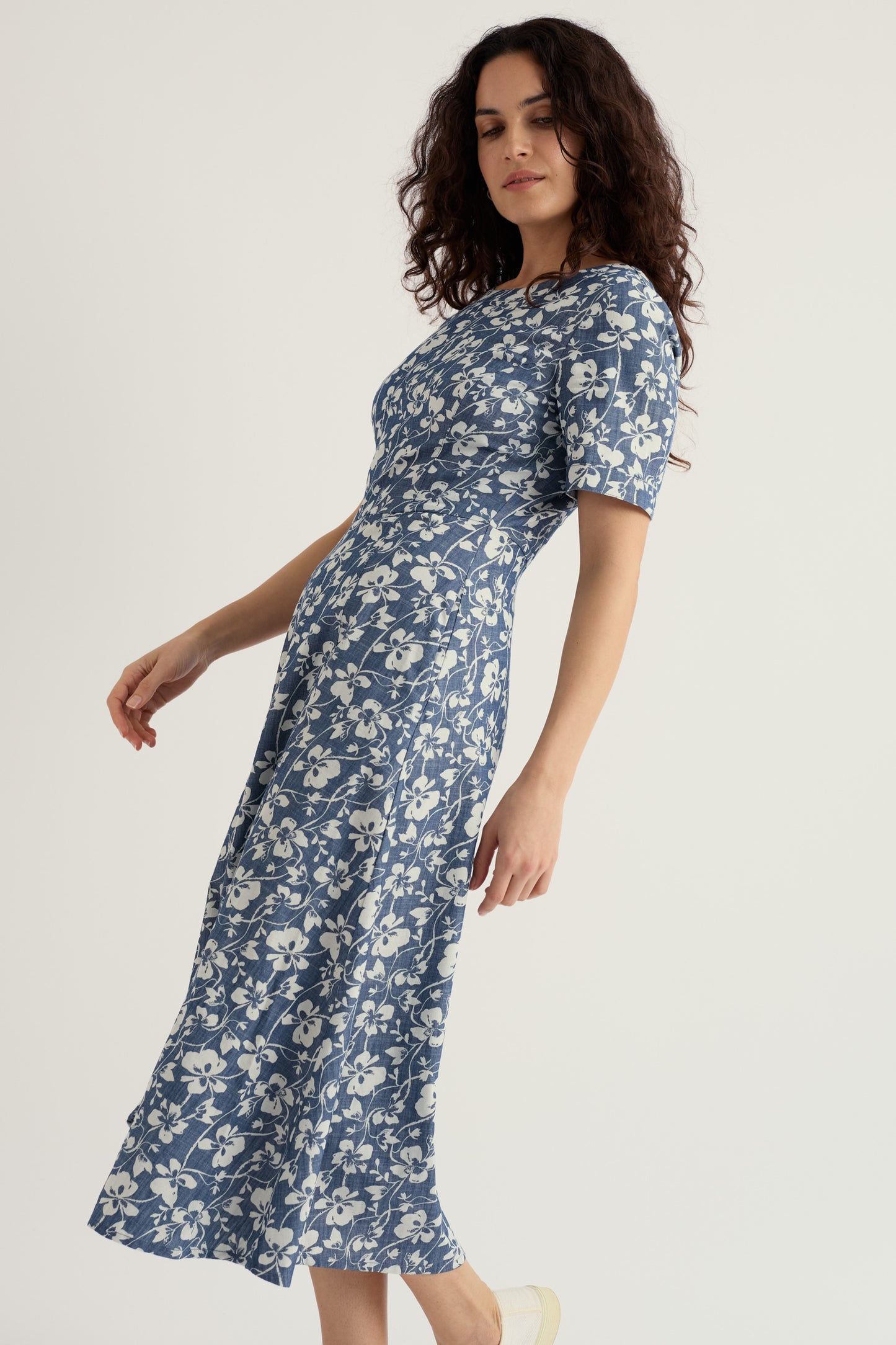Robe en chambray imprimé Fox Path