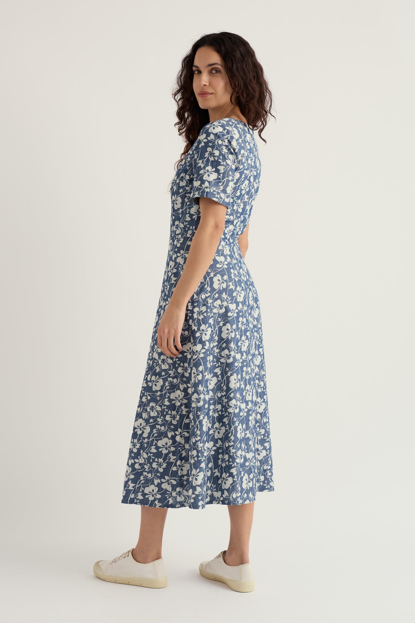 Robe en chambray imprimé Fox Path