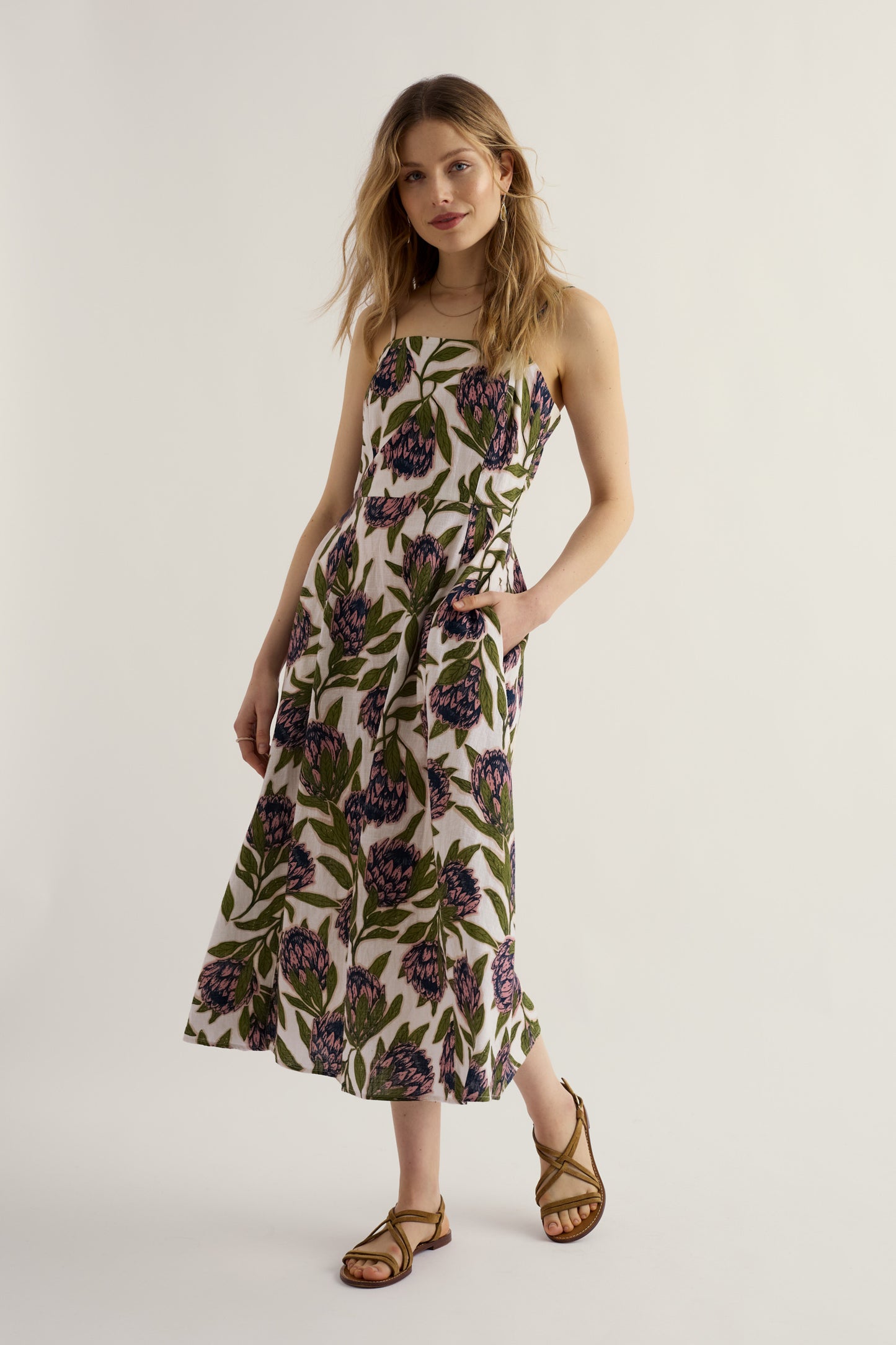 Vestito Midi Senza Maniche Madern