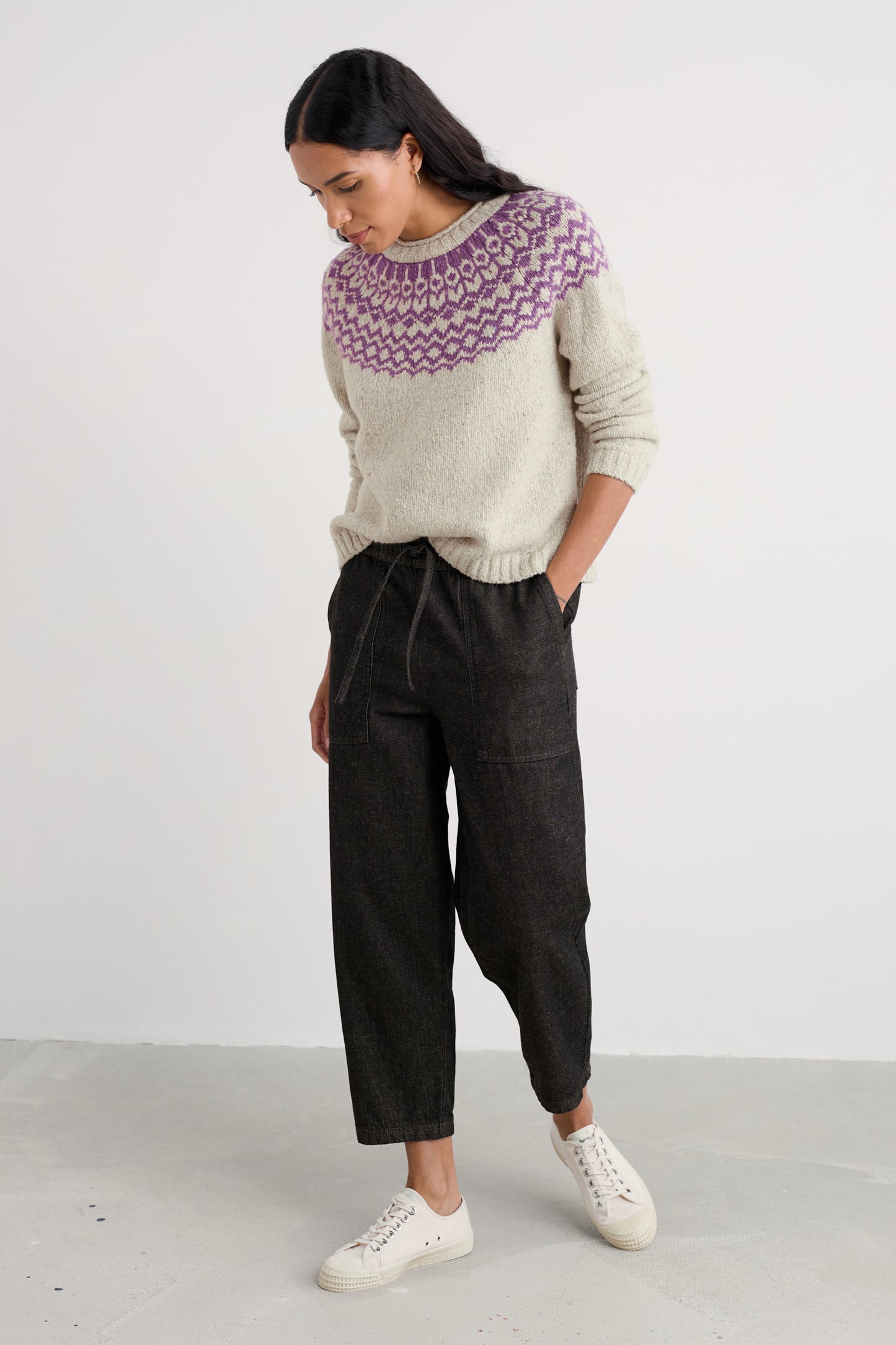 Pull Fair Isle Port Kinnis en mérinos