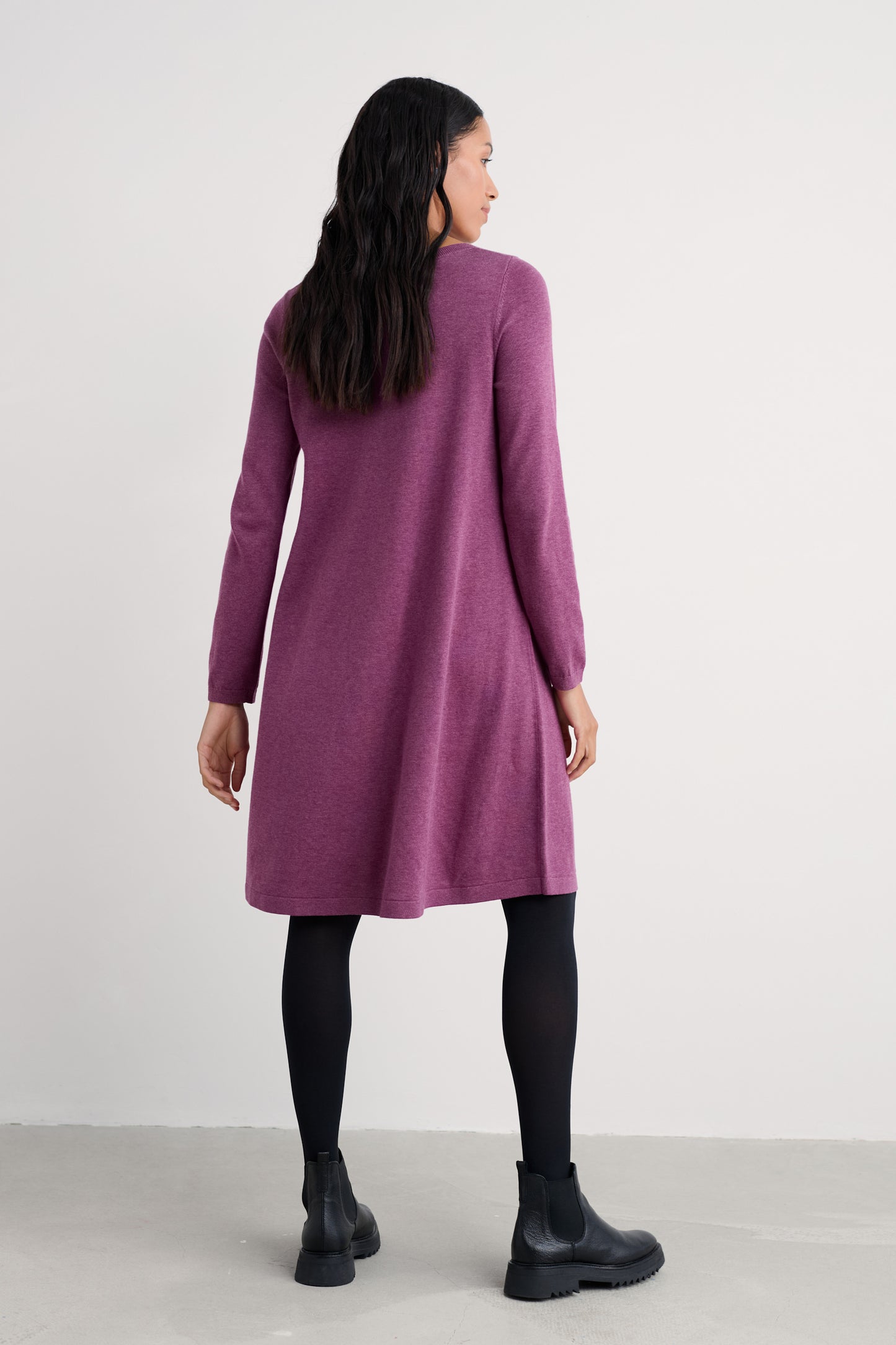 Robe Poltreen mi-longue en coton biologique certifié GOTS
