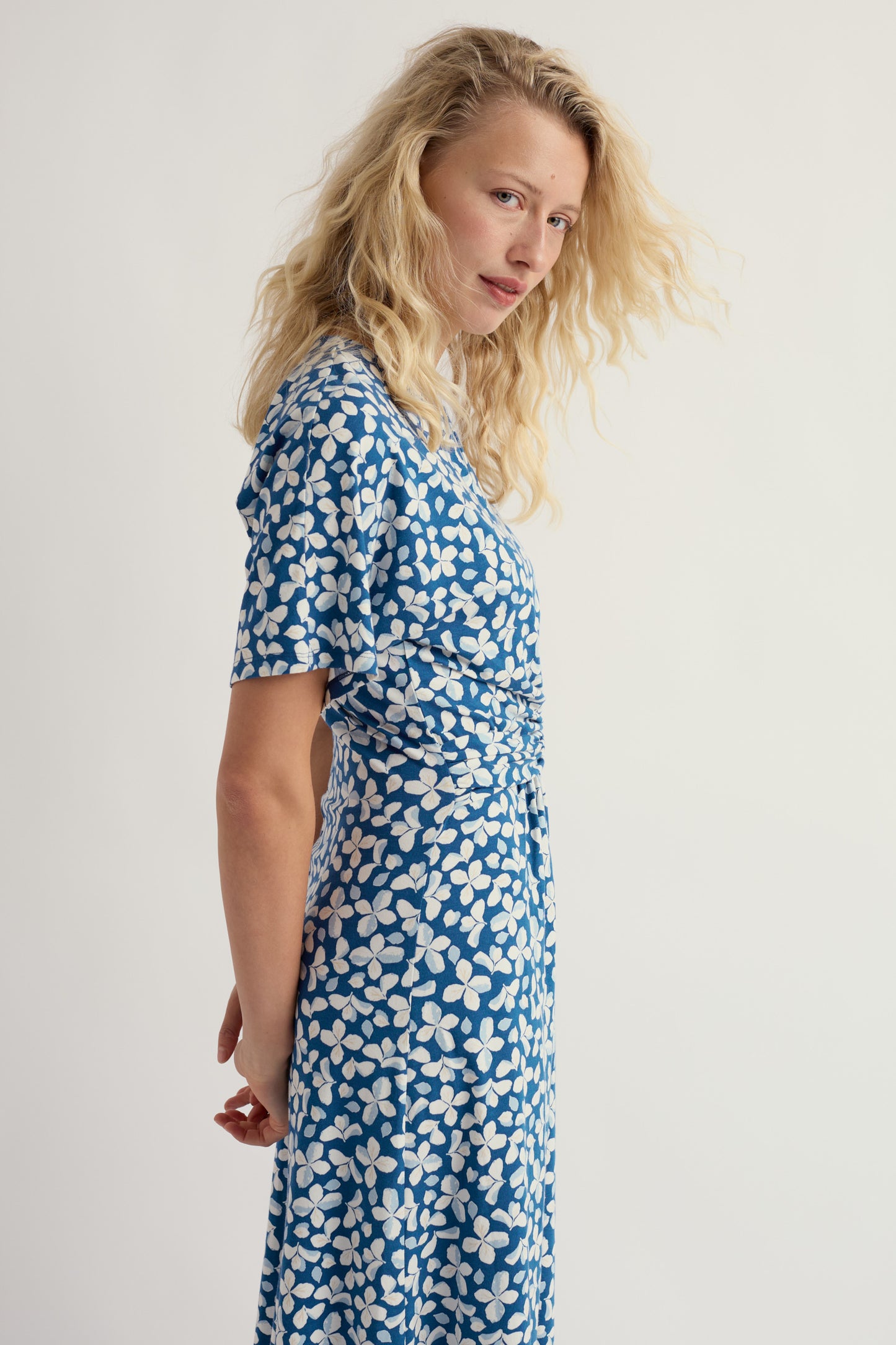 Abito midi in jersey Water Mint  
