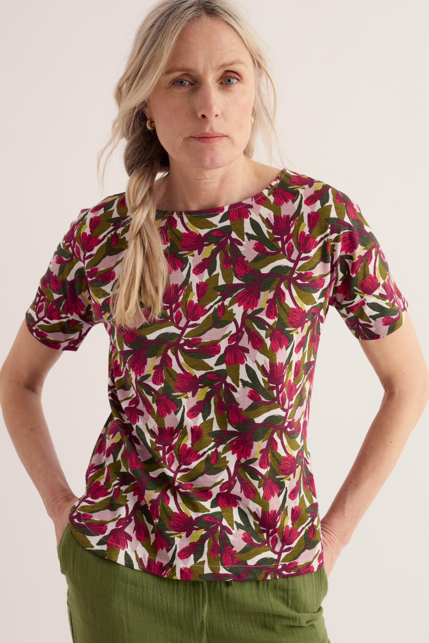 T-shirt imprimé Bryher View en coton biologique GOTS