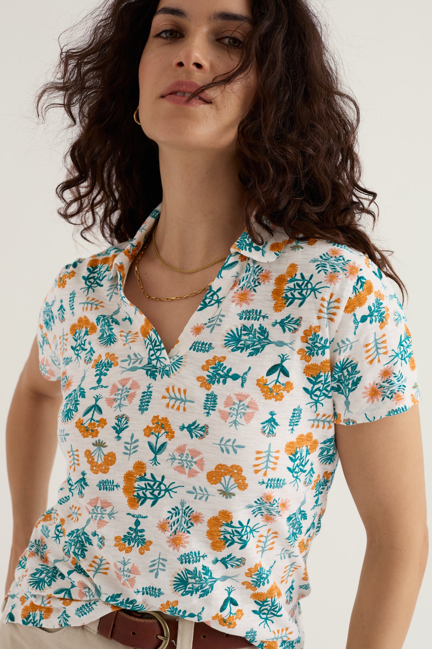 Camicia a maniche corte in jersey Wavecrest