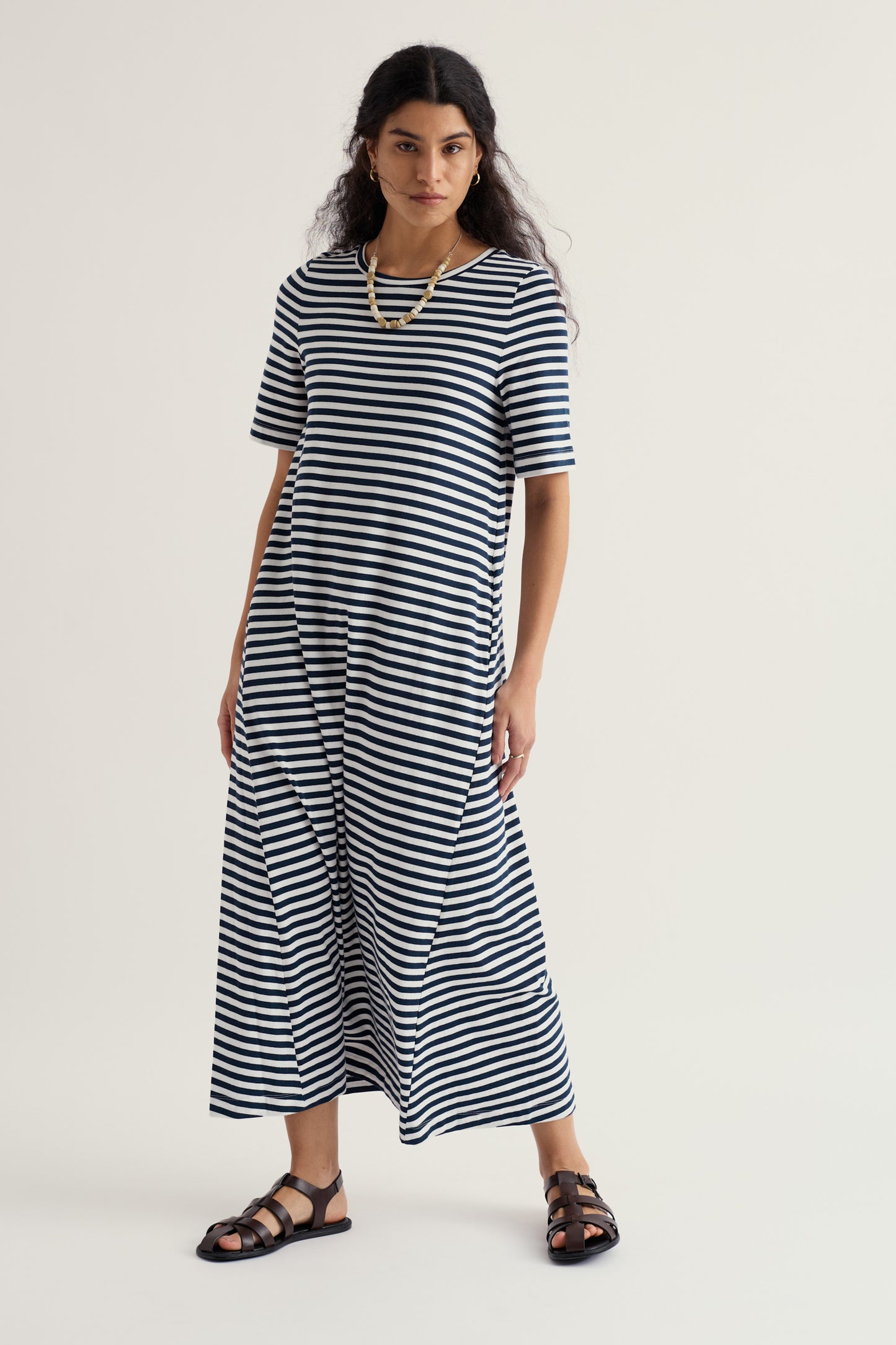 Robe T-shirt en coton biologique GOTS Ivey, teint en fil