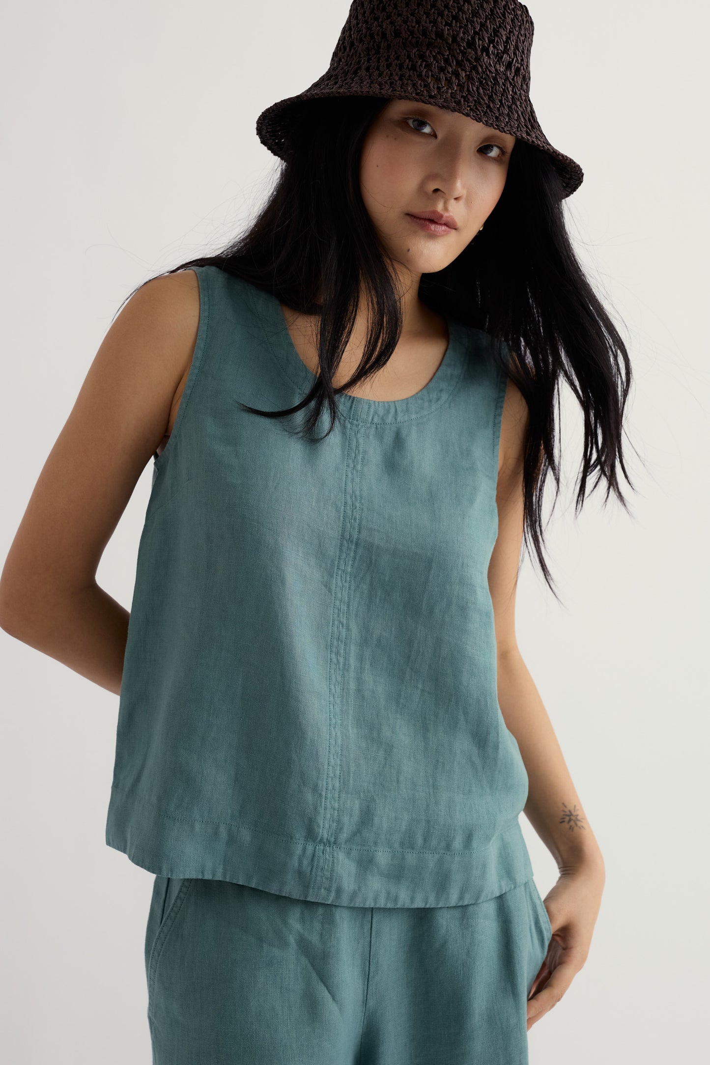 Gilet en lin « Lighthouse Station »