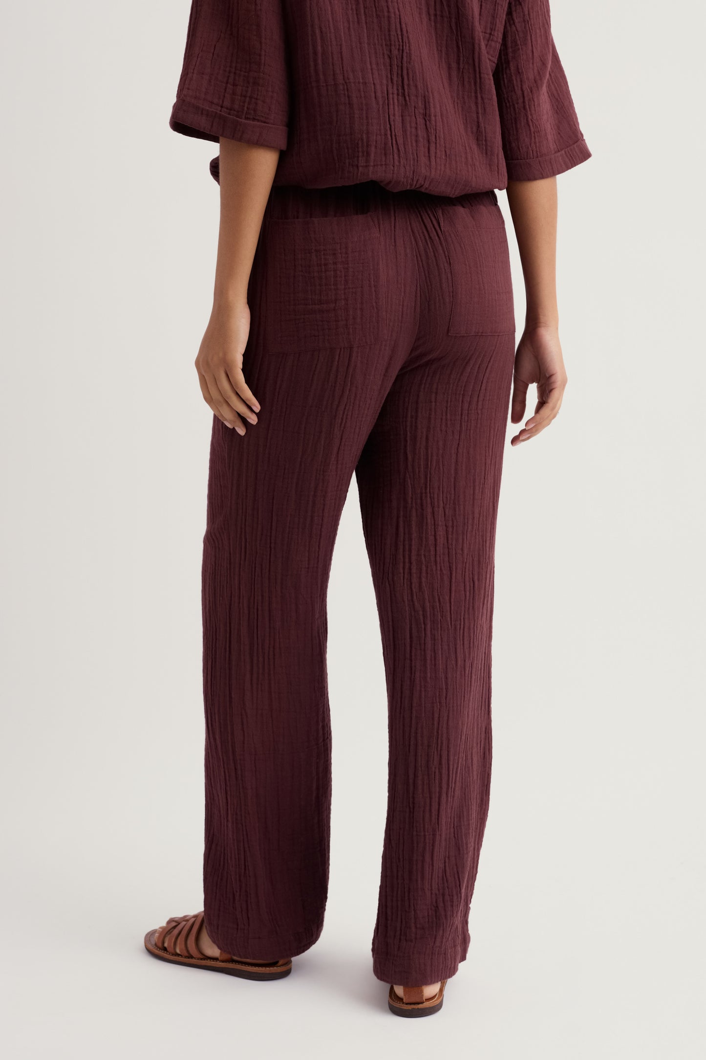 Pantalon large en coton bio Tide Flow