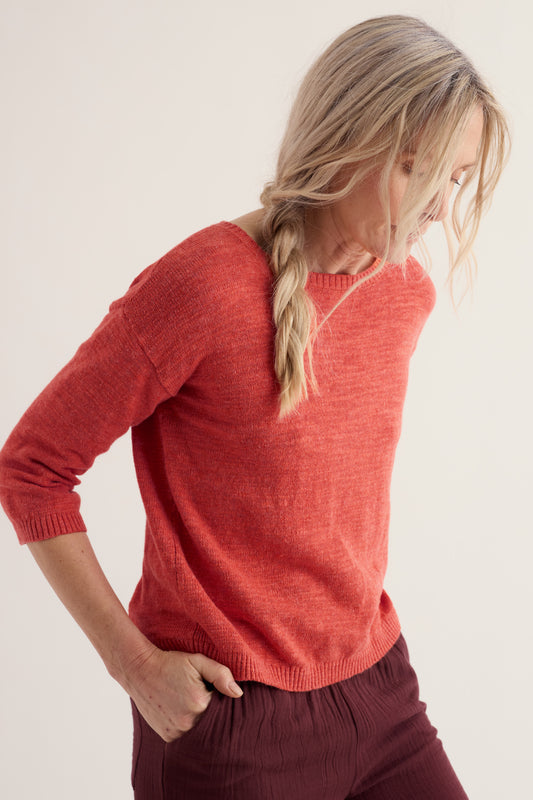 Maglione Semplice Knavock in Lino e Cotone Organico