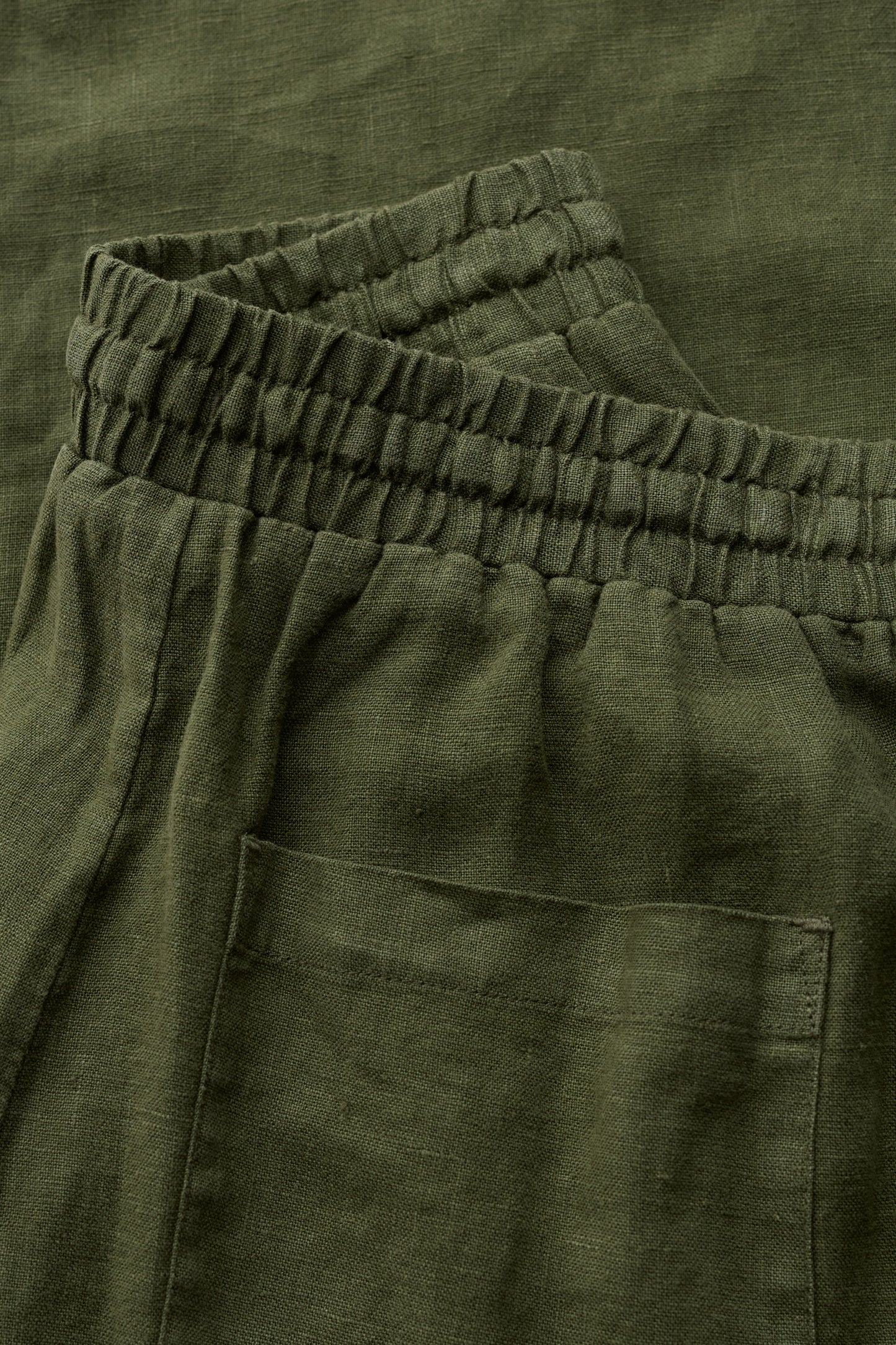Pantaloni in Lino a Gamba Larga Tide Flow