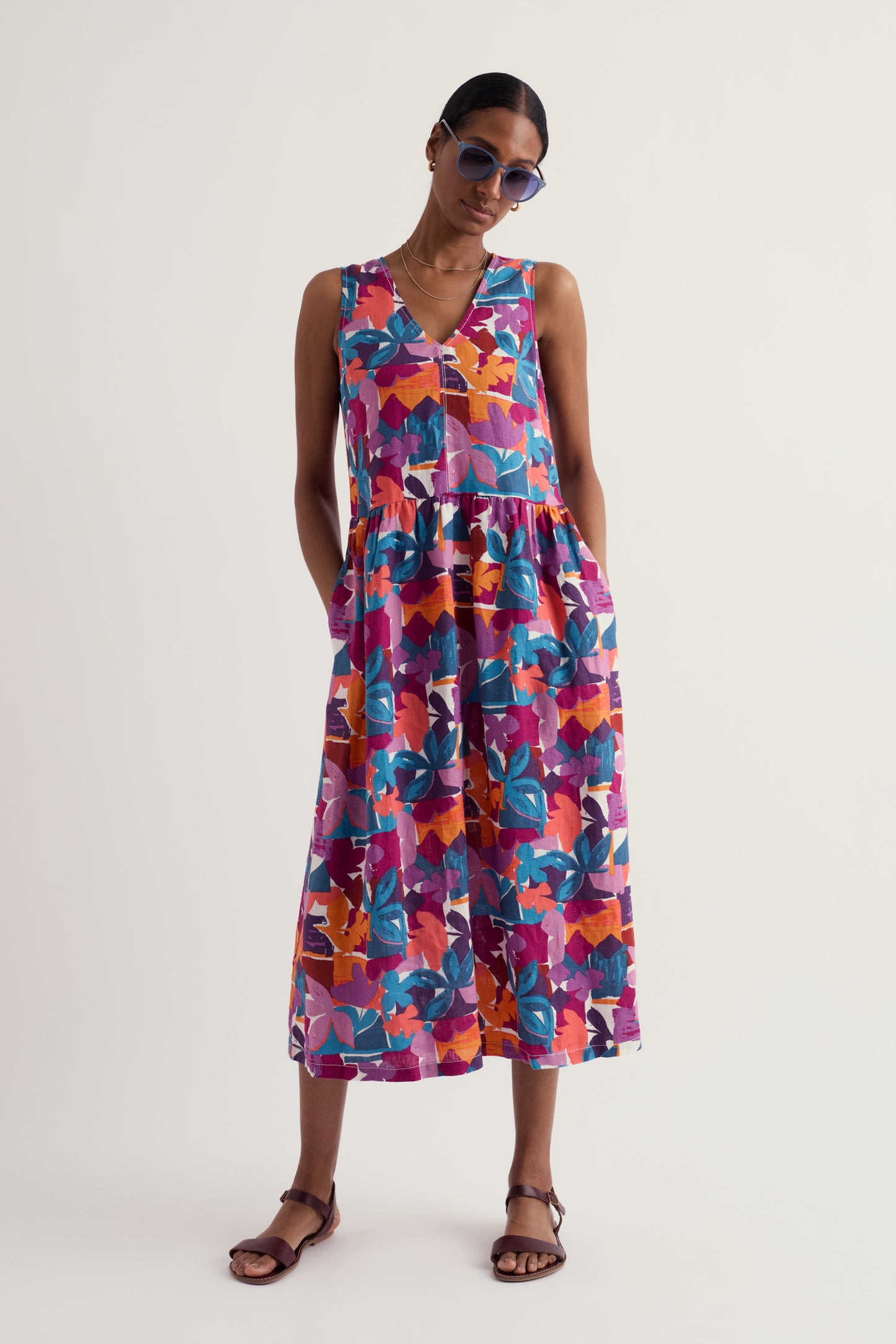 Robe en lin sans manches Lowland Heather