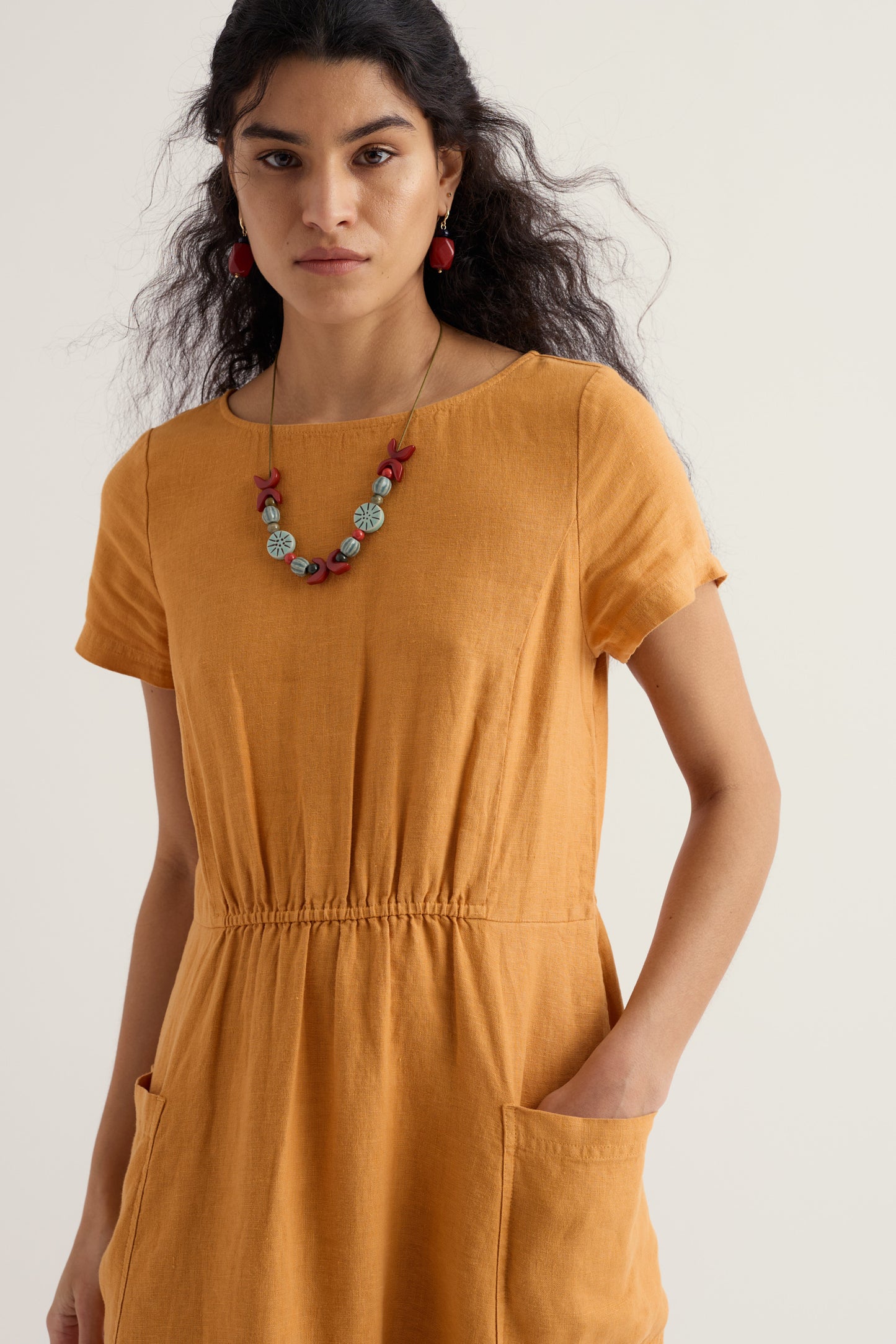Robe Midi en Lin Cintrée Haneth