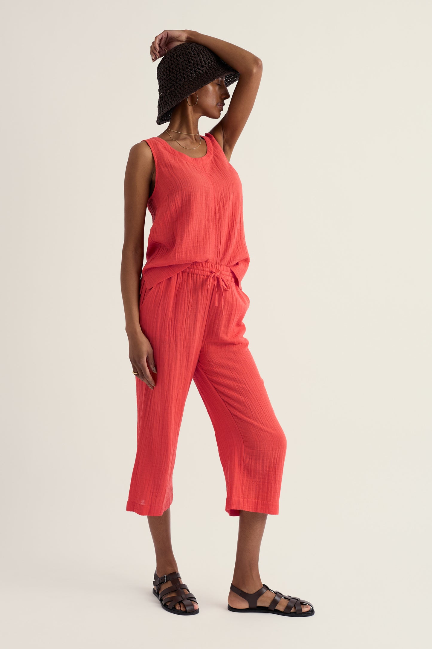 Gilet Maddie in doppio mussola di cotone biologico  
