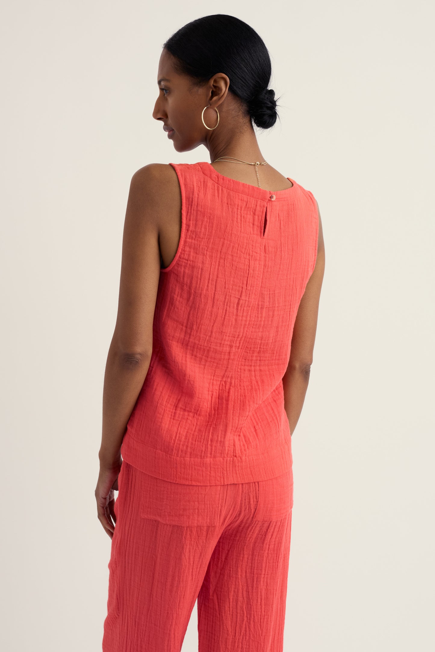 Gilet Maddie in doppio mussola di cotone biologico  