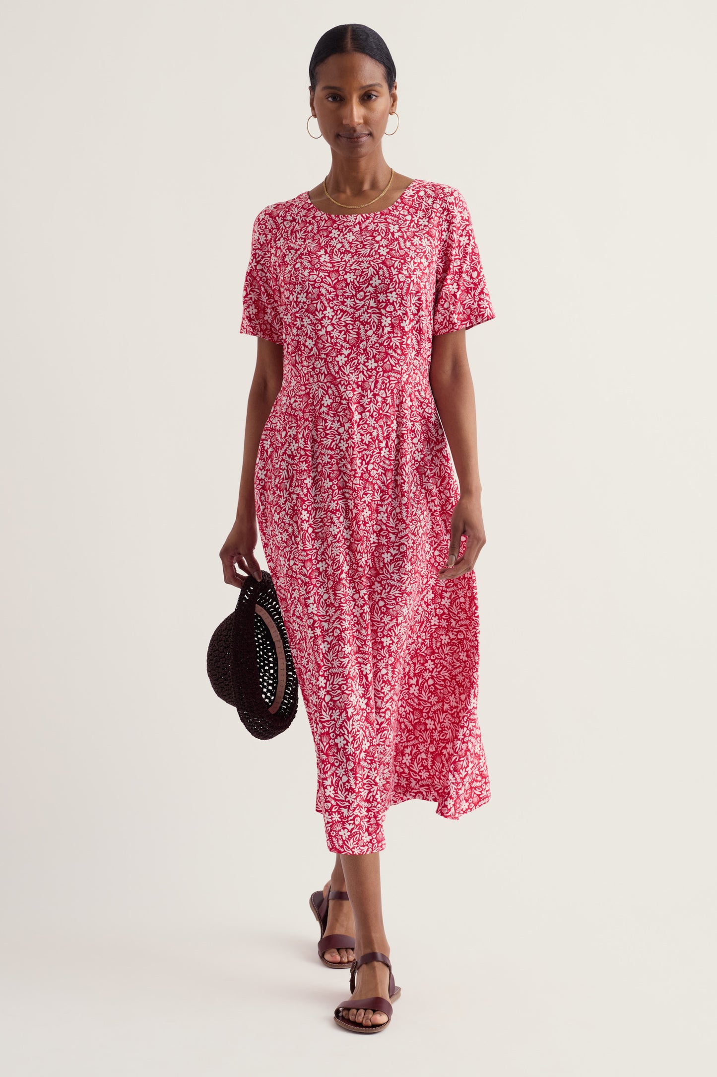 Robe mi-longue à manches courtes Tilly