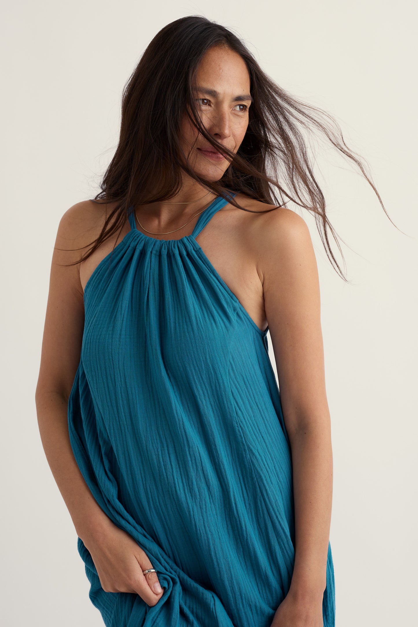 Robe Belowda en double gaze de coton biologique certifié GOTS