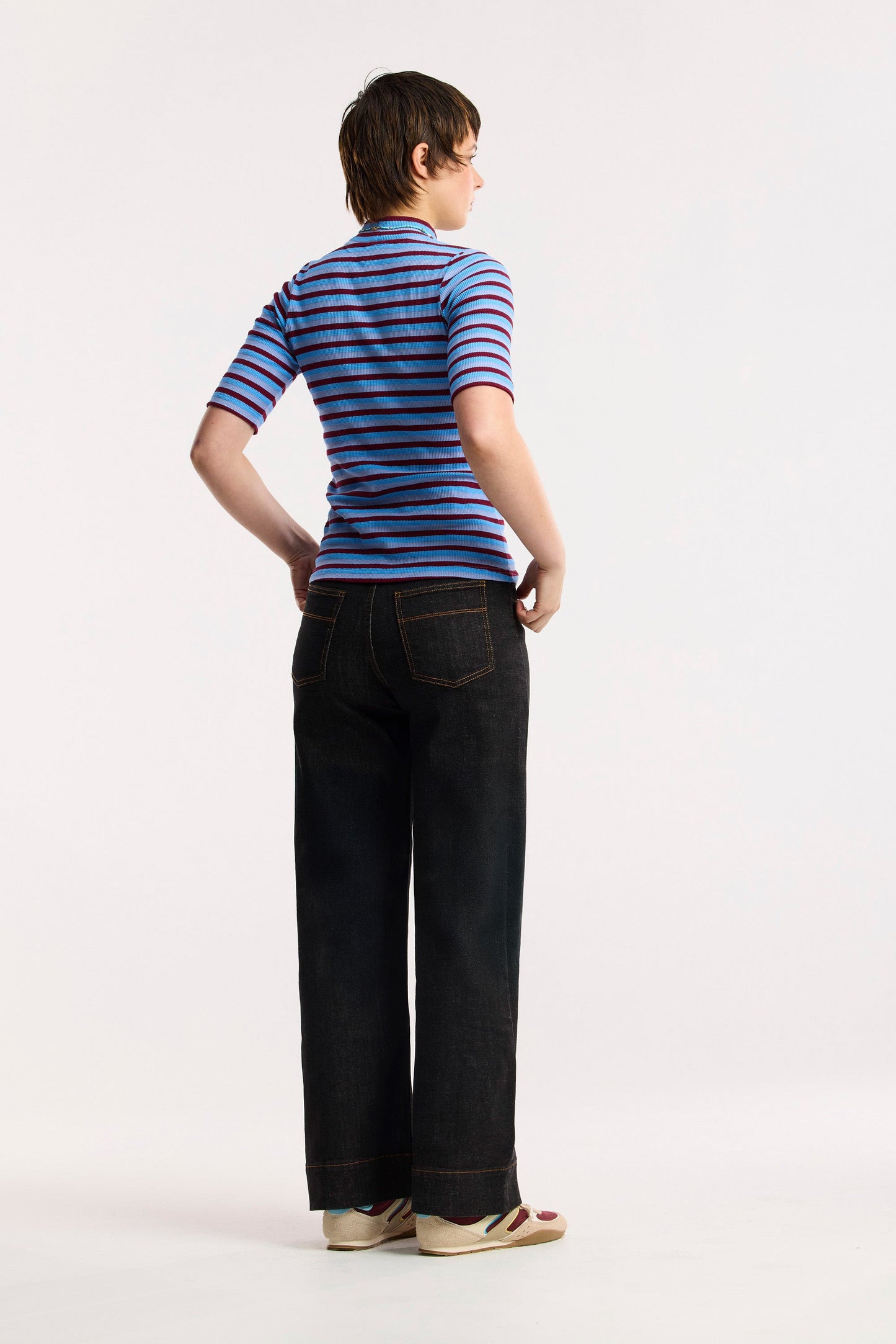 T-shirt a righe waffle Traveller