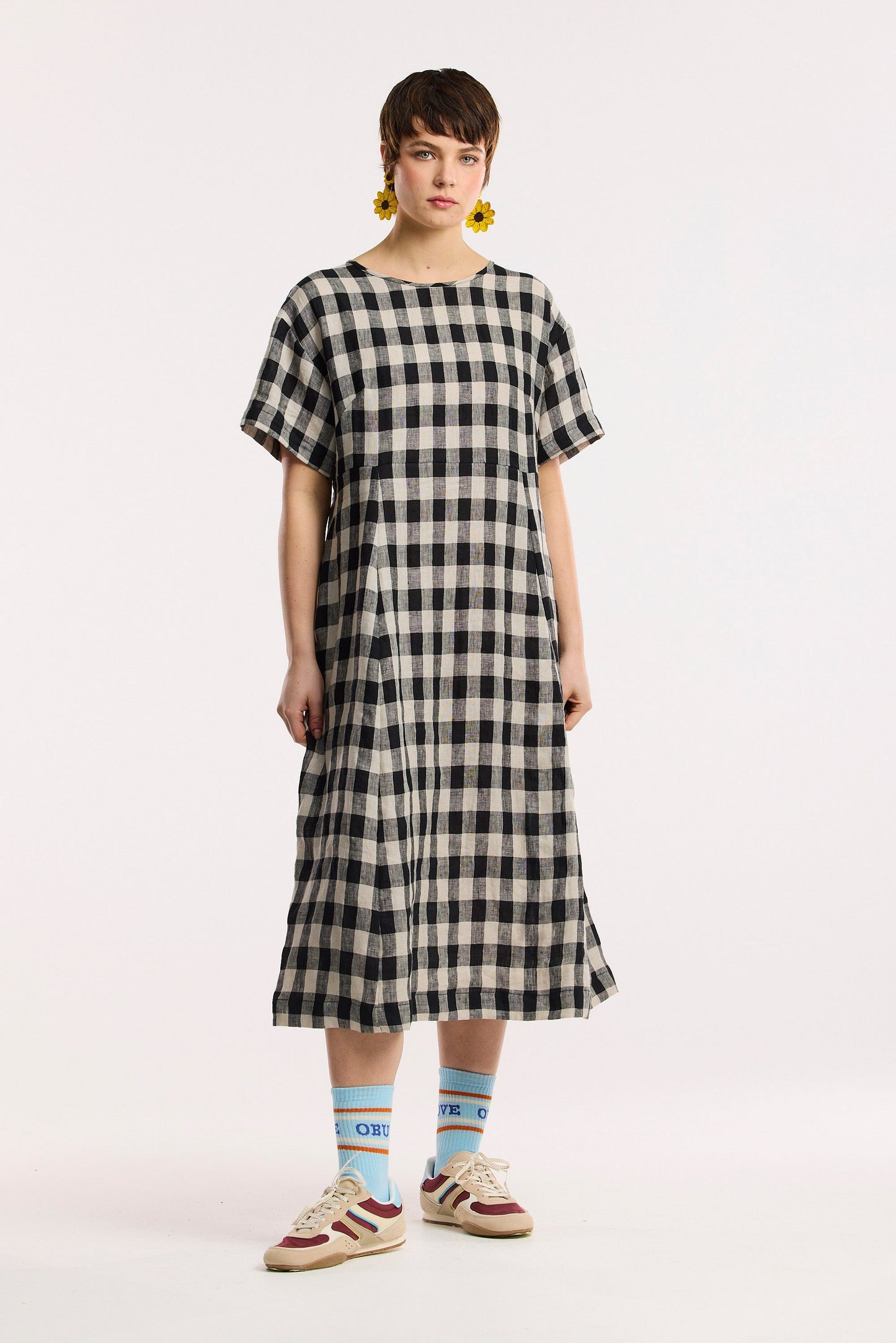 Robe midi à carreaux Laneway