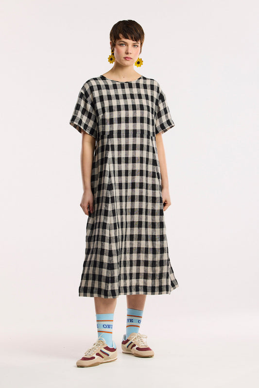 Vestito midi a quadri Laneway