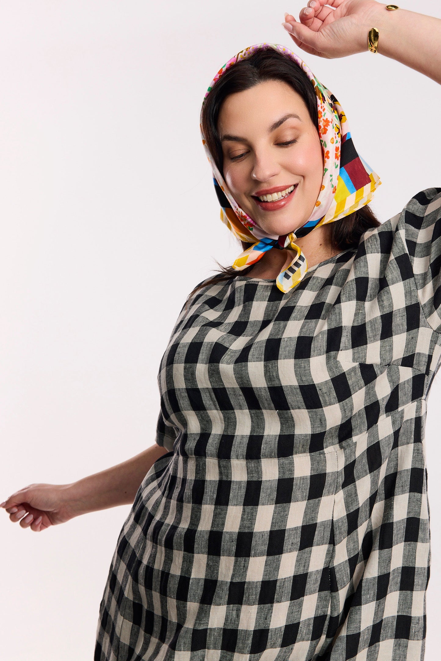 Robe midi à carreaux Laneway