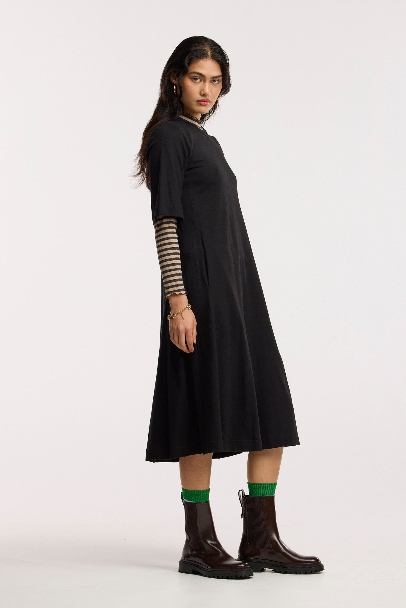Vestito midi organico Traveller