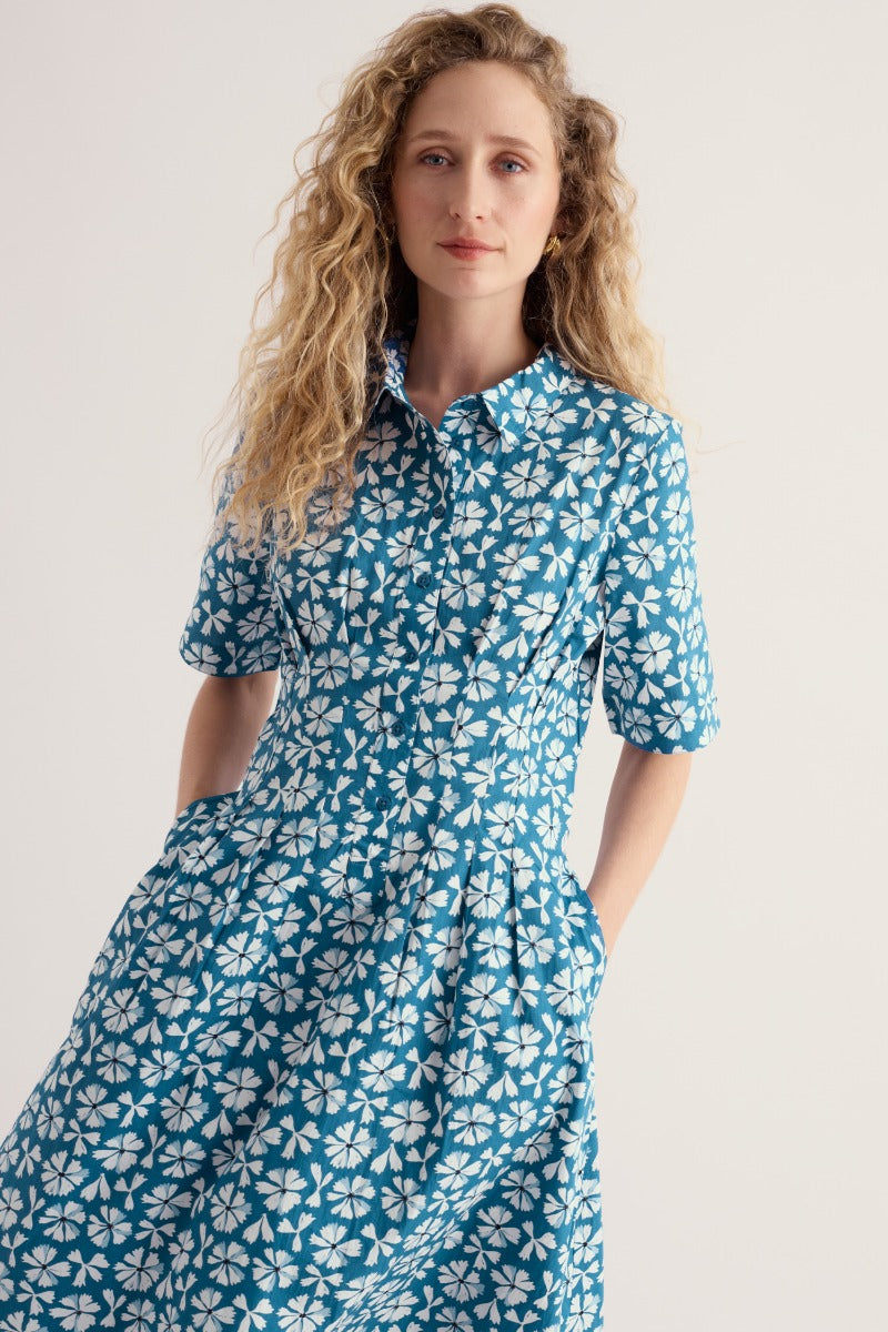 Robe chemise Wild Liquorice en coton biologique certifié GOTS